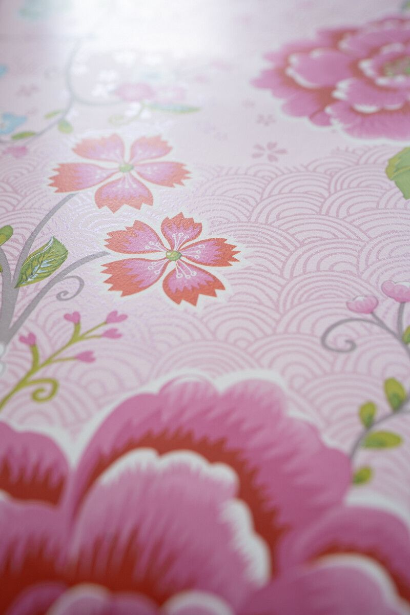 Pip Studio Birds in Paradise Non-Woven Wallpaper Pink