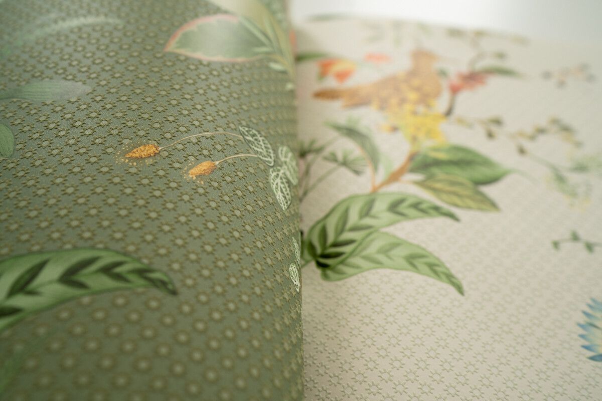 Pip Studio Floris Non-Woven Wallpaper Green