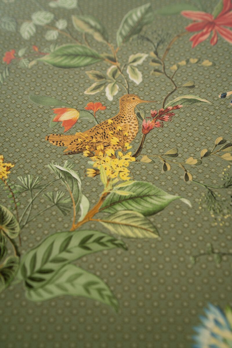 Pip Studio Floris Non-Woven Wallpaper Green