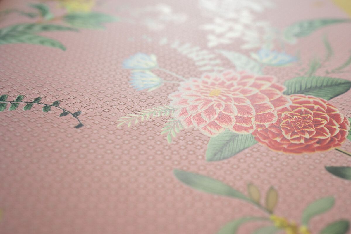 Pip Studio Floris Non-Woven Wallpaper Pink