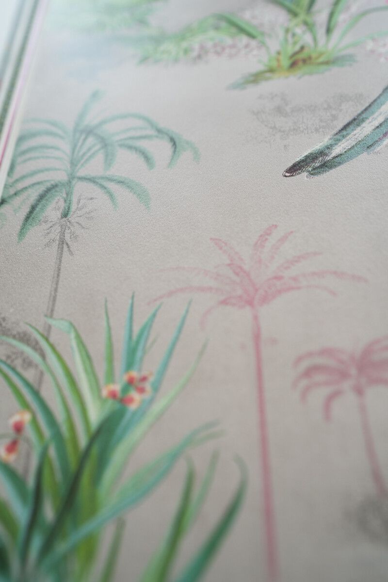 Pip Studio Palm Scene Non-Woven Wallpaper Grey