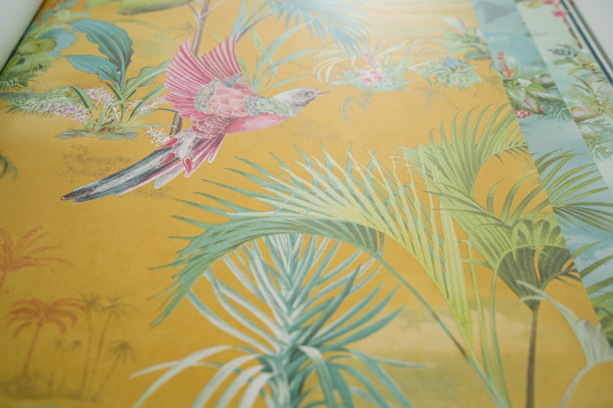 Pip Studio Palm Scene Non-Woven Wallpaper Yellow