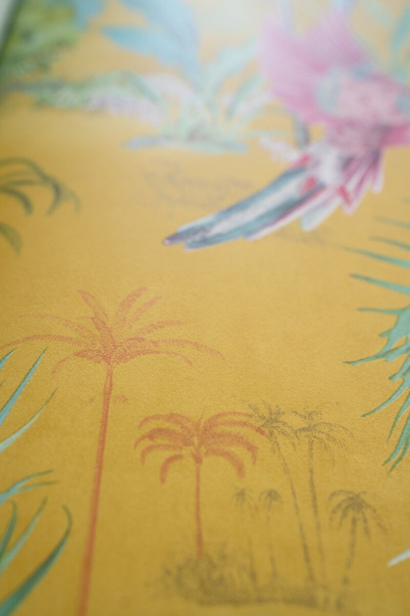 Pip Studio Palm Scene Non-Woven Wallpaper Yellow
