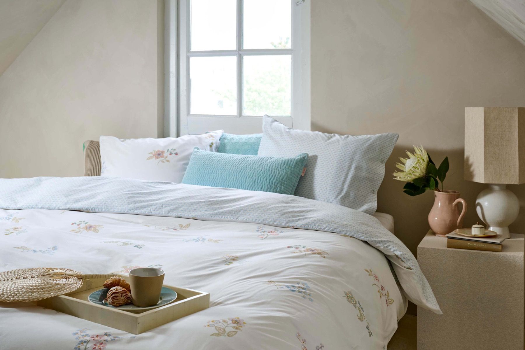 Ensemble housse de couette Blossom Chique Blanc