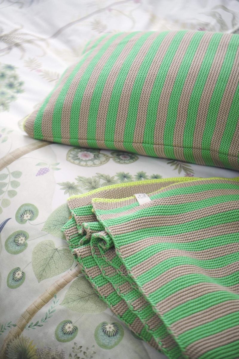 Throw Bonsoir Stripe Groen