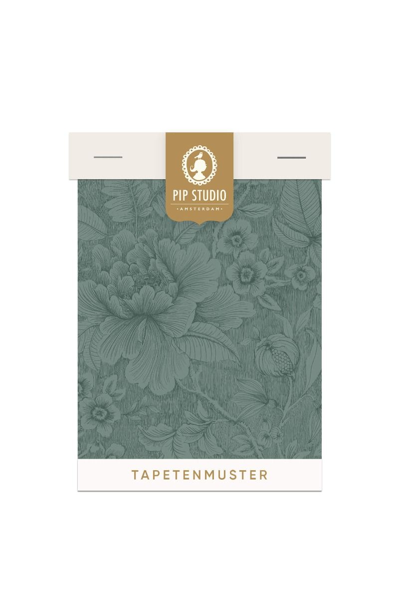 Tapetenmuster Casa dei Fiori Dunkelgrün