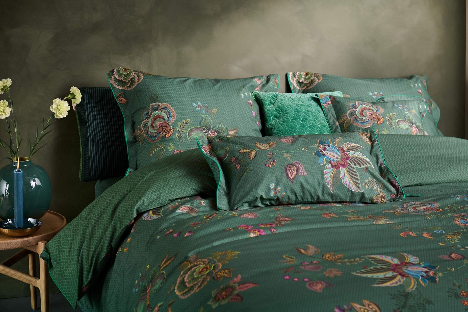 Duvet Cover Set Cece Fiore Green