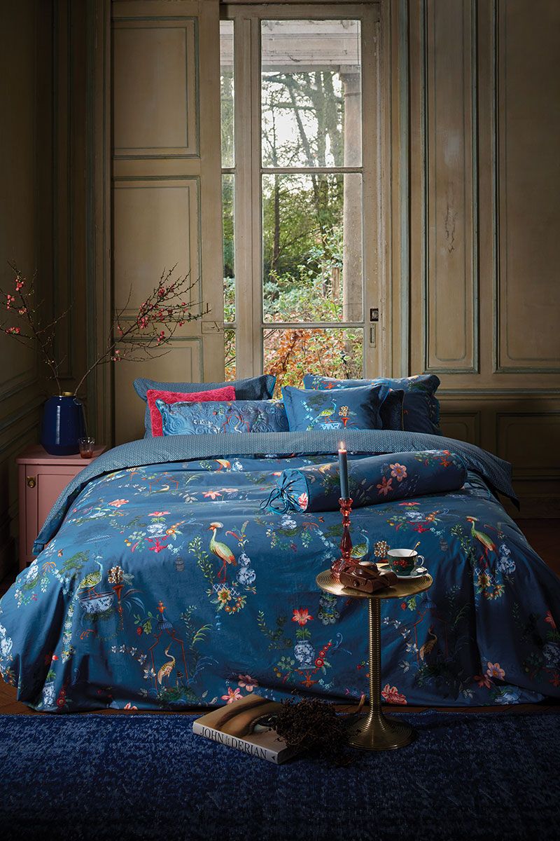 Neck Roll Chinese Porcelain Blue