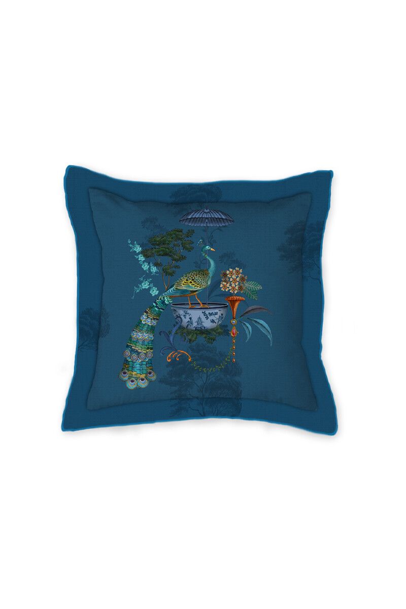 Quadratisches Zierkissen Chinese Porcelain Blau