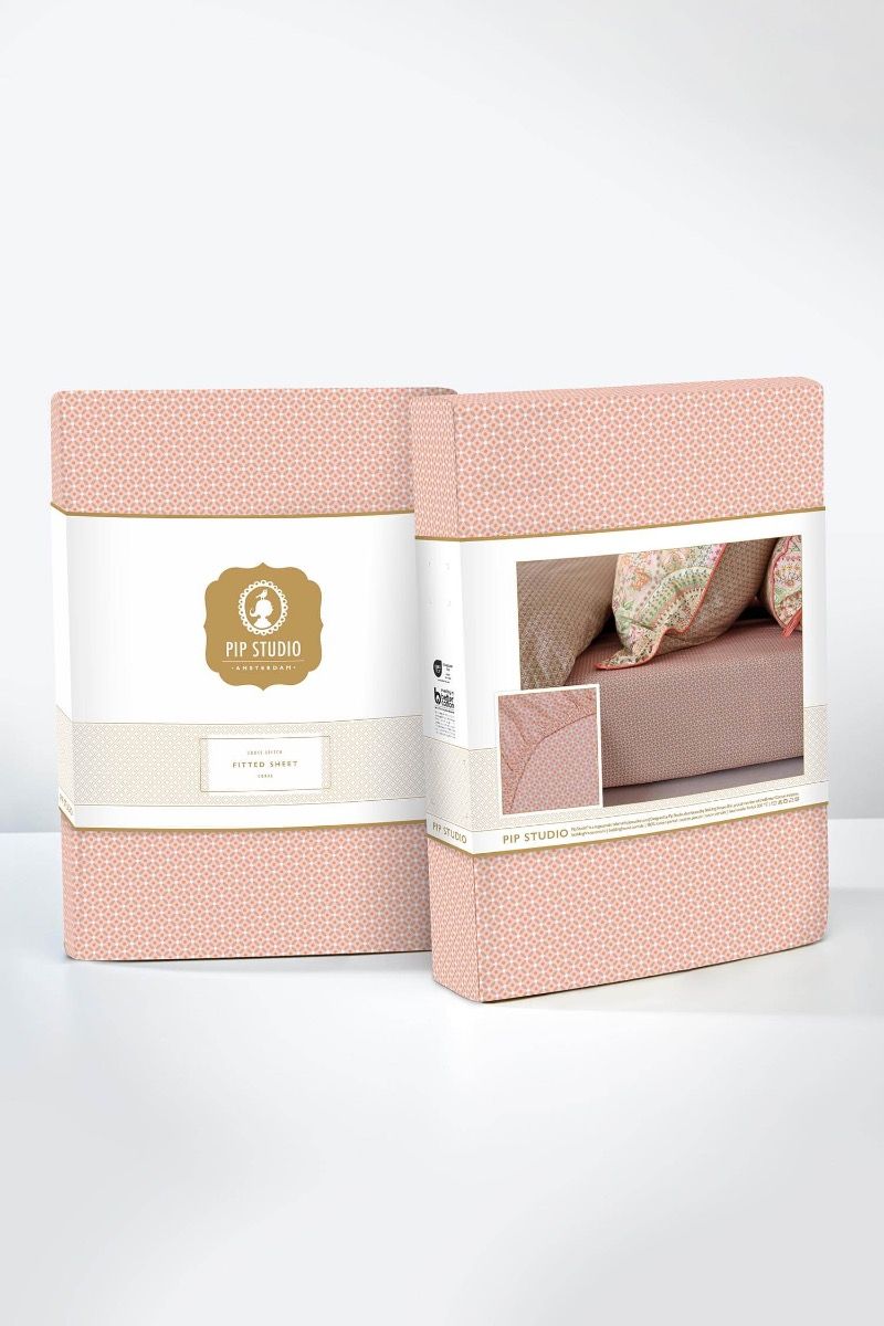 Drap-Housse Cross Stitch Corail