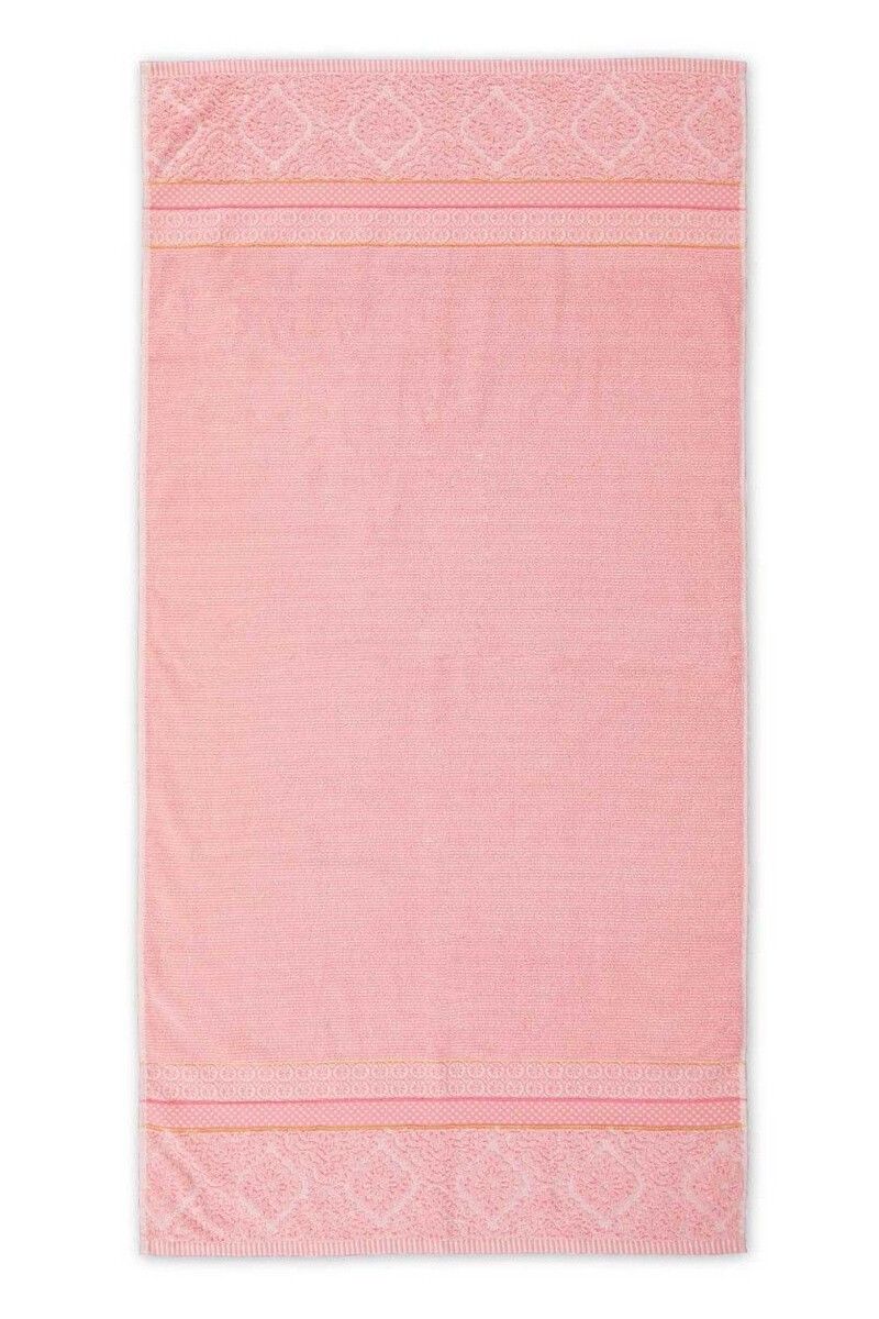 Large Bath Towel Soft Zellige Pink 70x140 cm