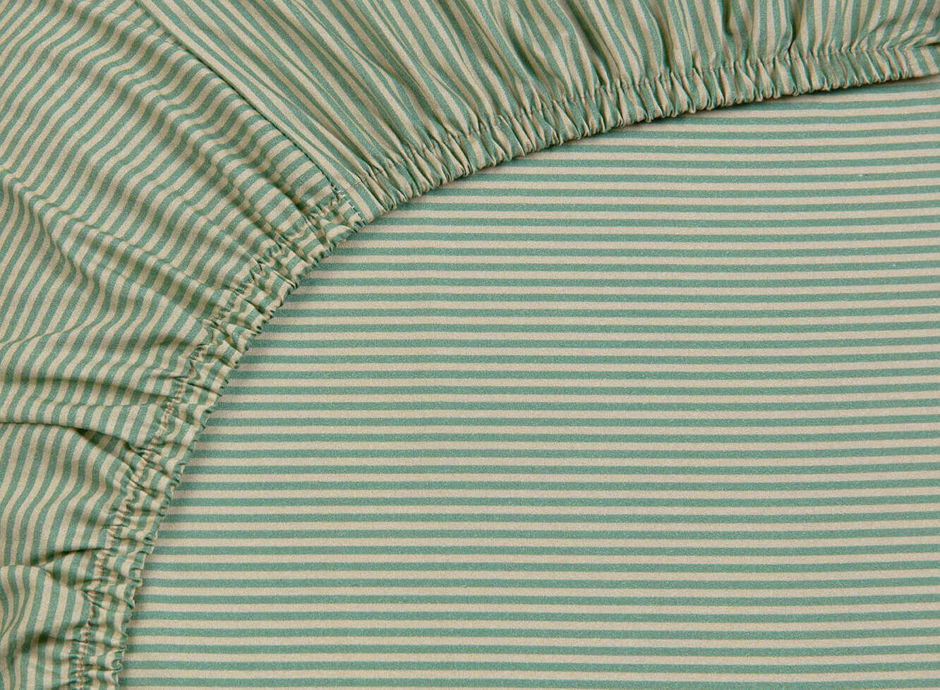 Fitted Sheet Duo Stripe Khaki