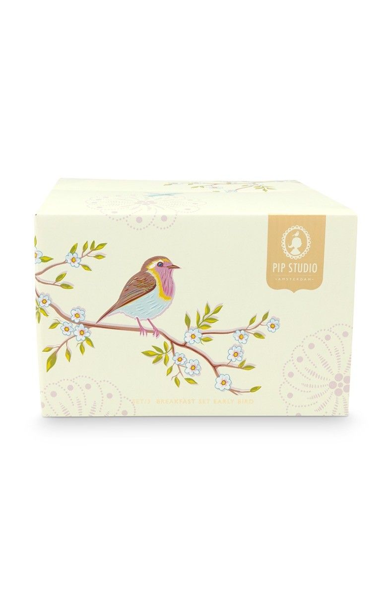 Early Bird Set/2 Cappuccino Tassen & Untertassen Rosa