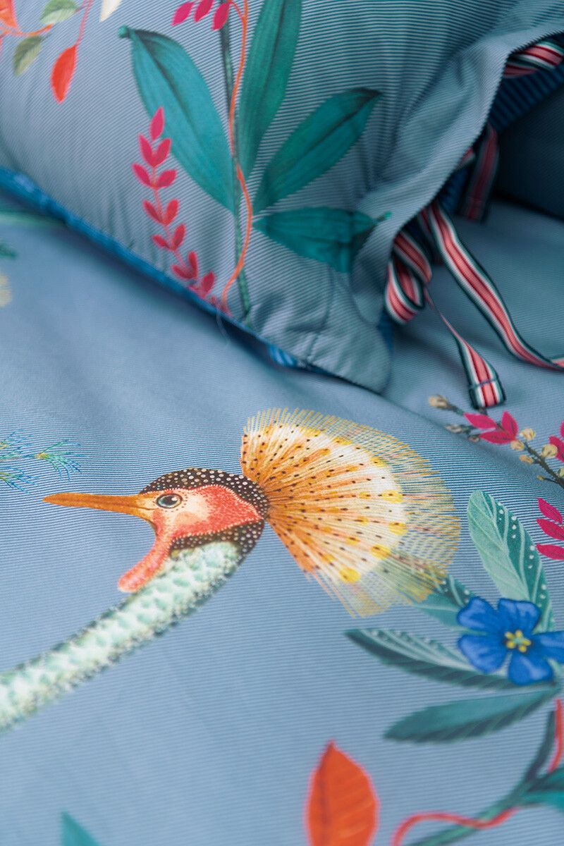 Dekbedovertrek Flirting Birds Blauw
