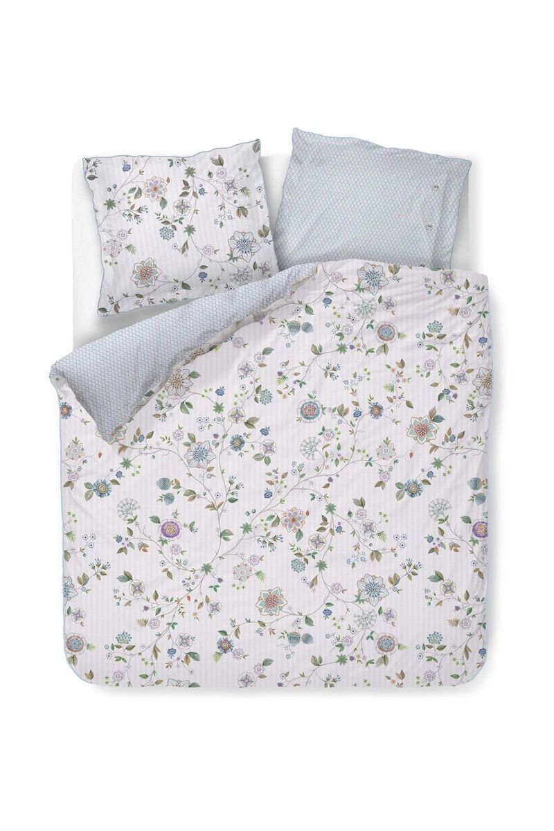 Duvet Cover Set Flores Bailando Off-White