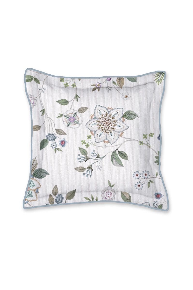 Carré Coussins Décoratifs Flores Bailando Blanc Cassé
