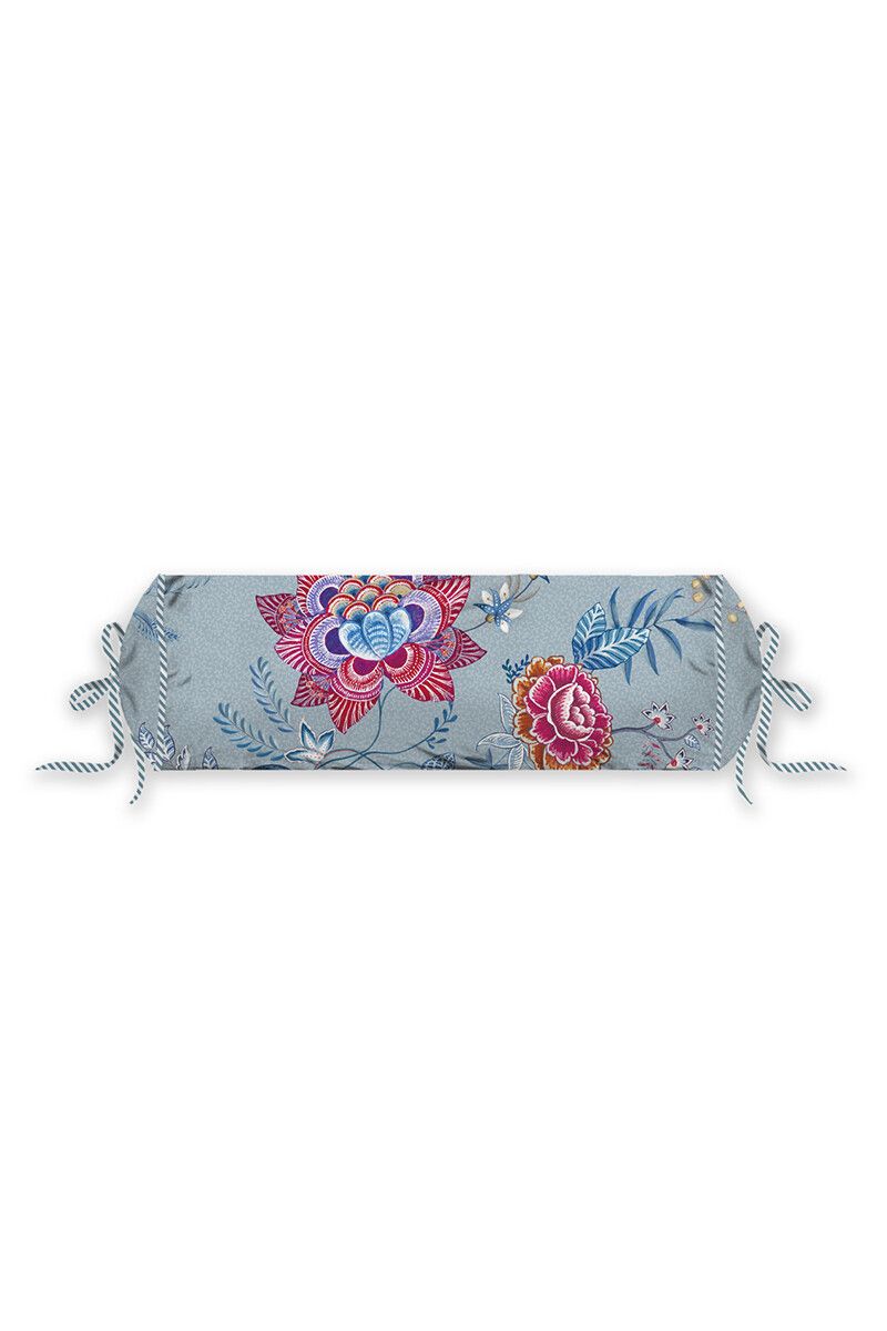 Neck Roll Flower Festival Blau