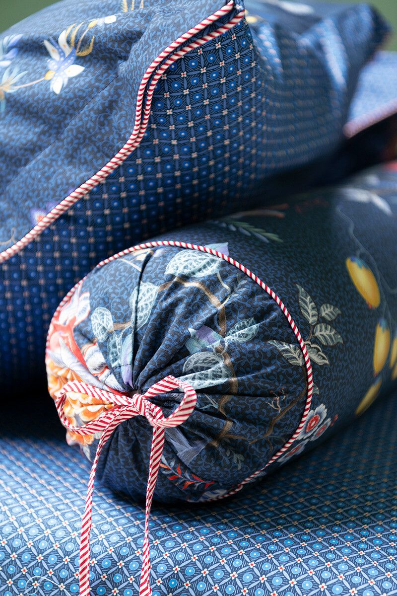 Neck Roll Flower Festival Dark Blue