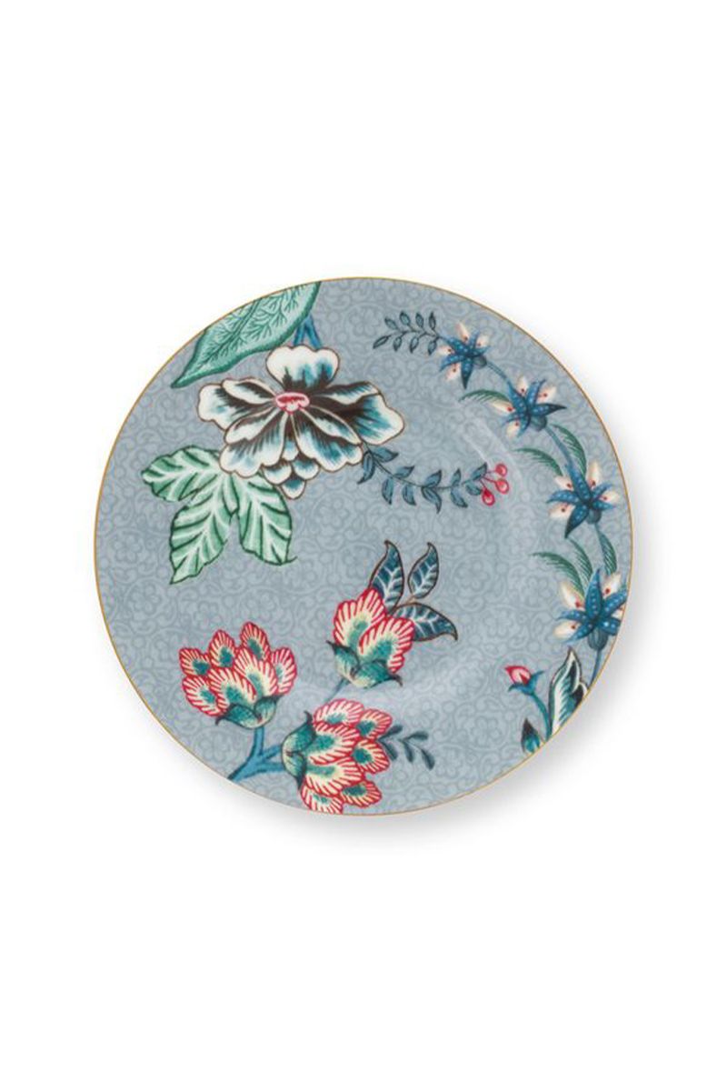 Pip Studio Petit Four Plate Blushing Birds Blue 12 cm