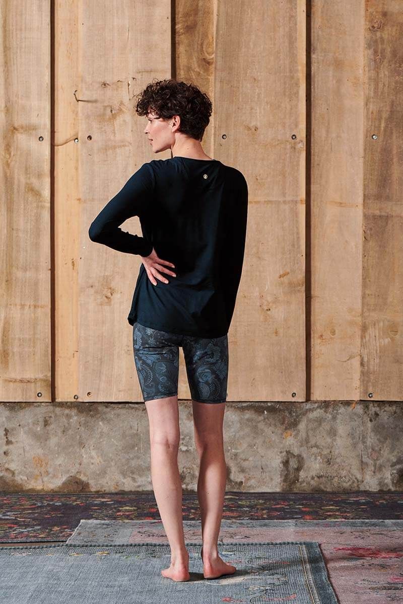 Top Long Sleeve Solid Blue