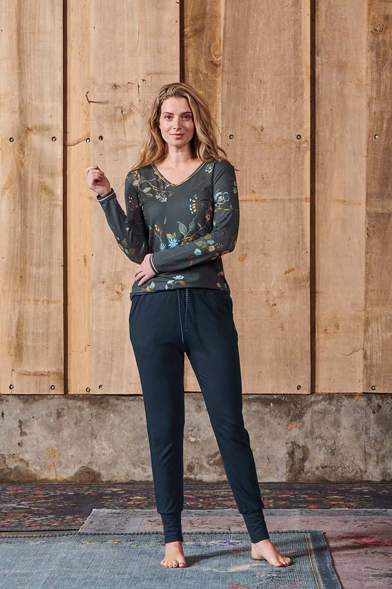 Trousers Long Solid Blue