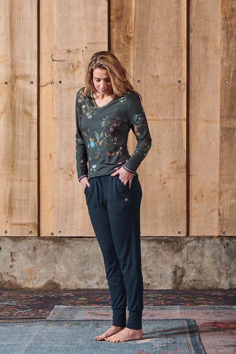 Trousers Long Solid Blue