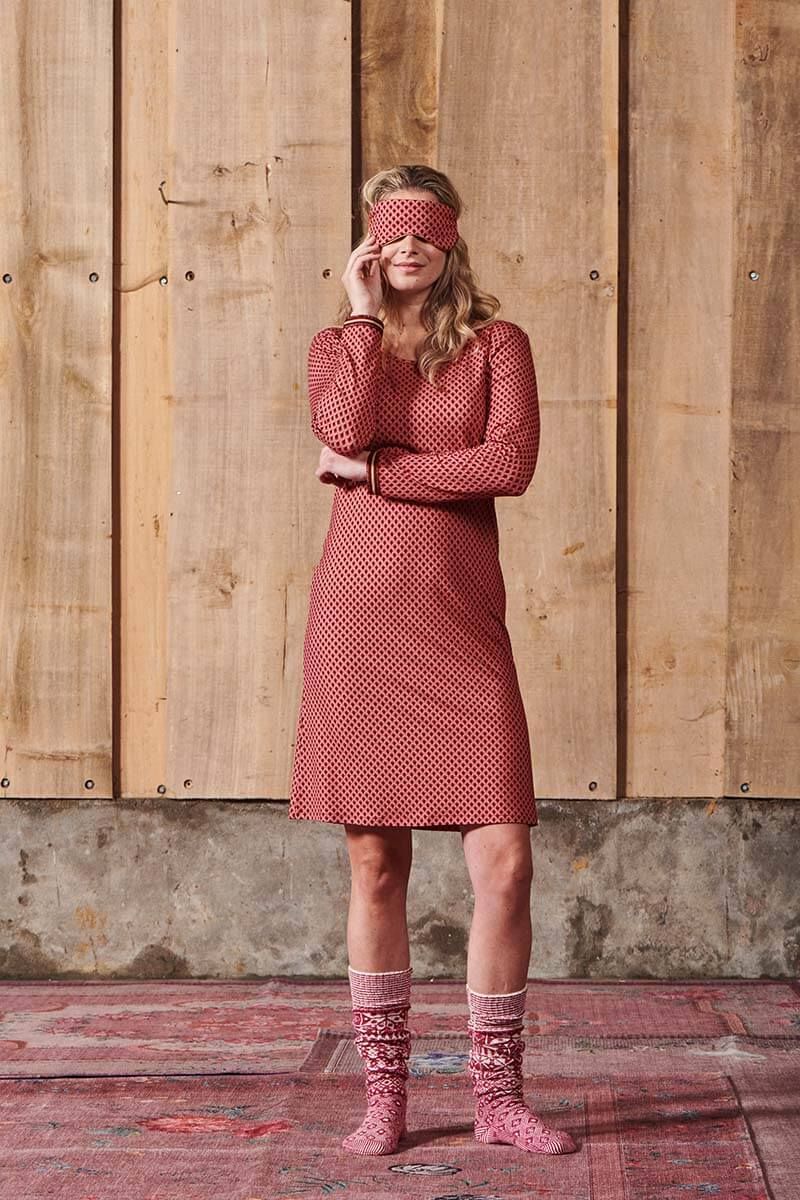 Nachthemd Lange Ärmel Suki Dark Rosa