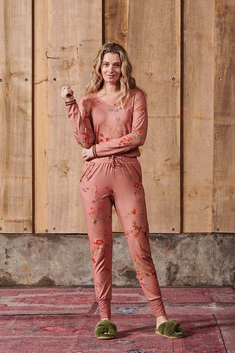 Trousers Long Kawai Flower Pink