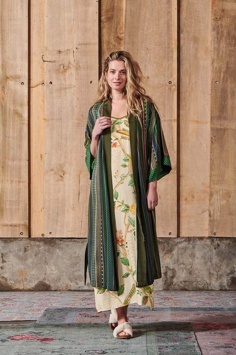 Kimono Ribbon Groen/blauw