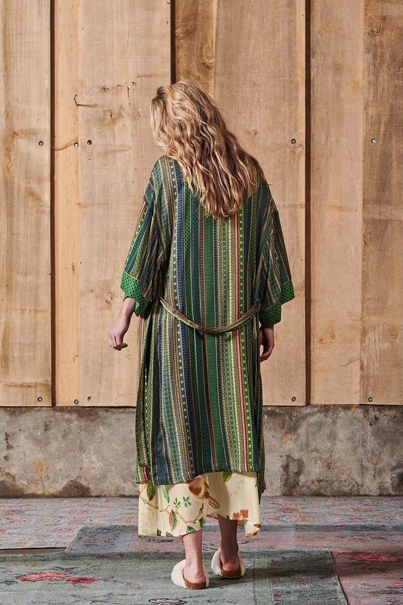 Kimono Ribbon Groen/blauw