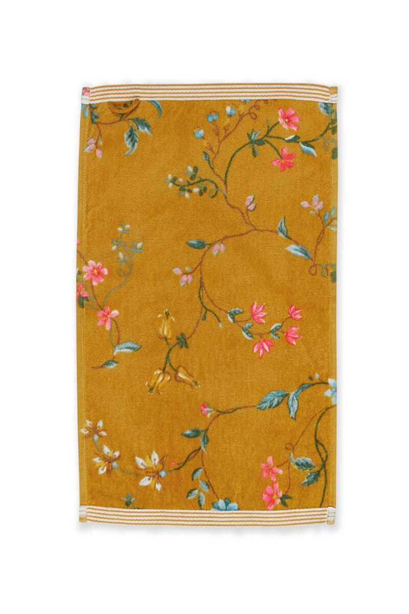 Gastendoek Les Fleurs Geel 30x50 cm
