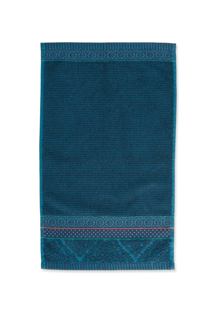 Gästehandtuch Soft Zellige Dunkelblau 30x50 cm
