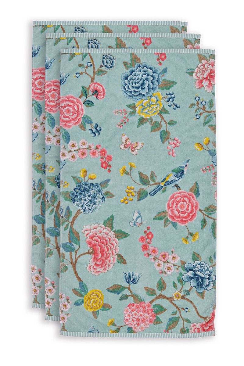 Badhanddoek Set/3 Good Evening Blauw 55x100 cm