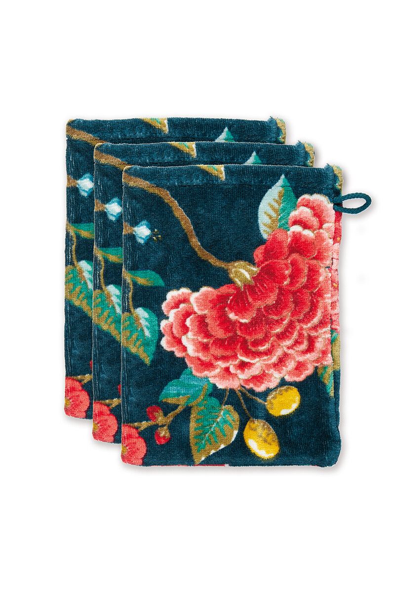 Waschlappen Set/3 Good Evening Dunkelblau 16x22 cm