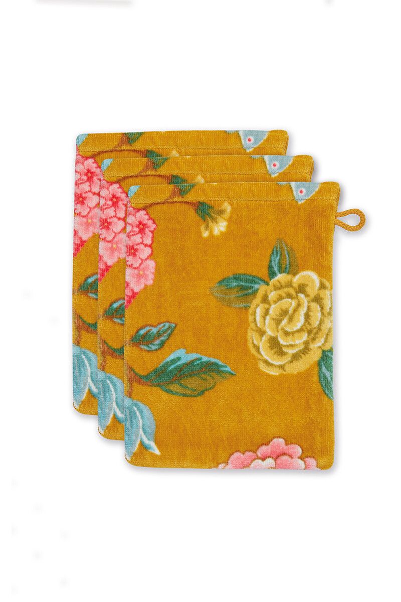 Washandje Set/3 Good Evening Geel 16x22 cm