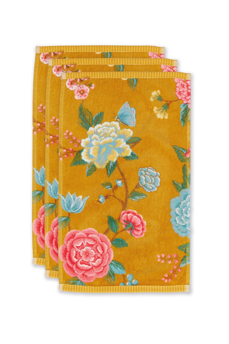 Gastendoek Set/3 Good Evening Geel 30x50 cm