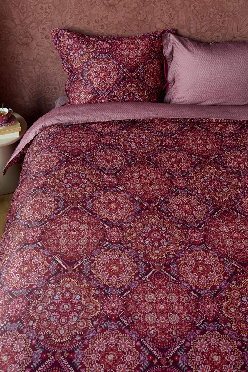 Duvet Cover Set Il Mosaico Dark Red