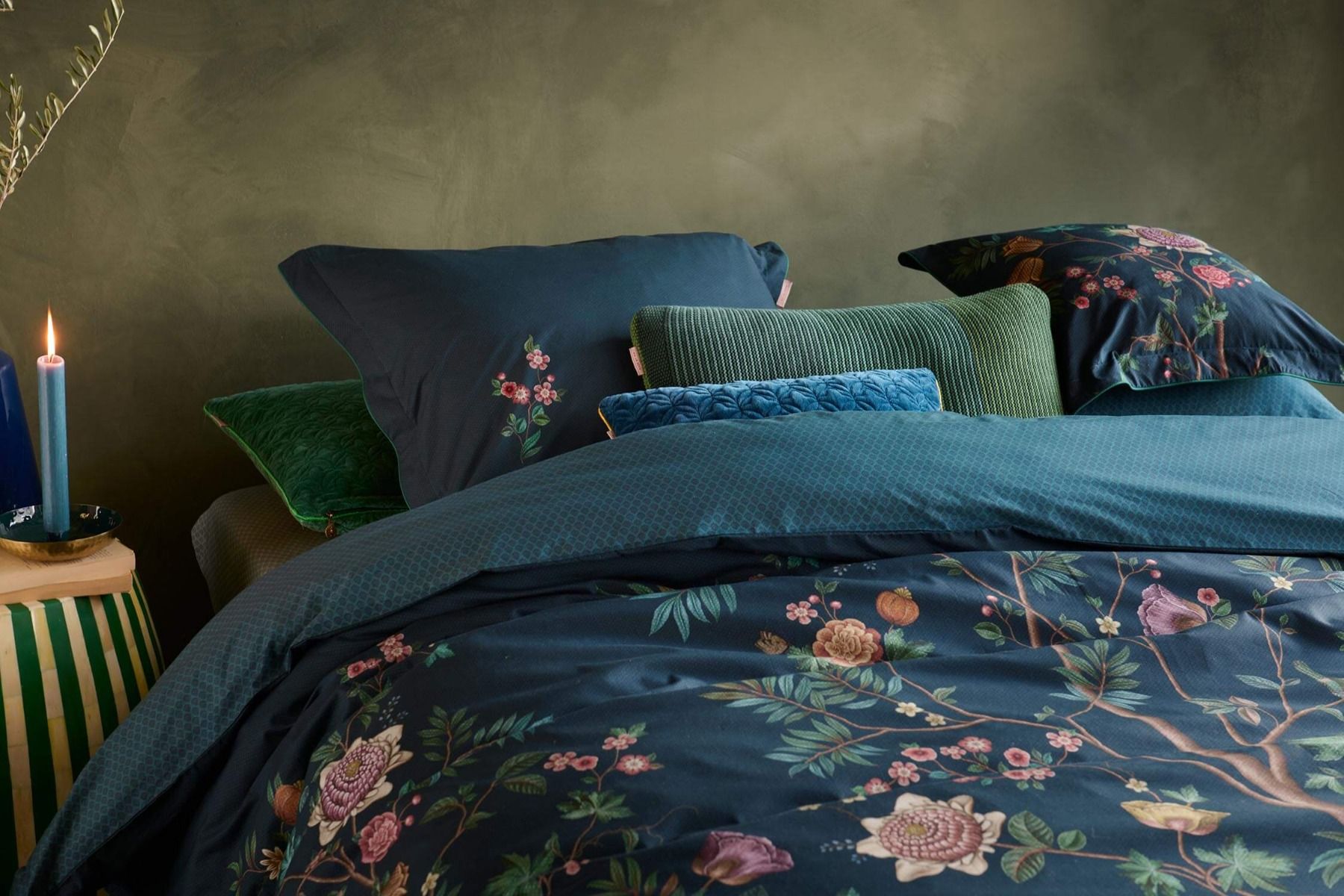 Duvet Cover Set Il Paradiso Dark Blue