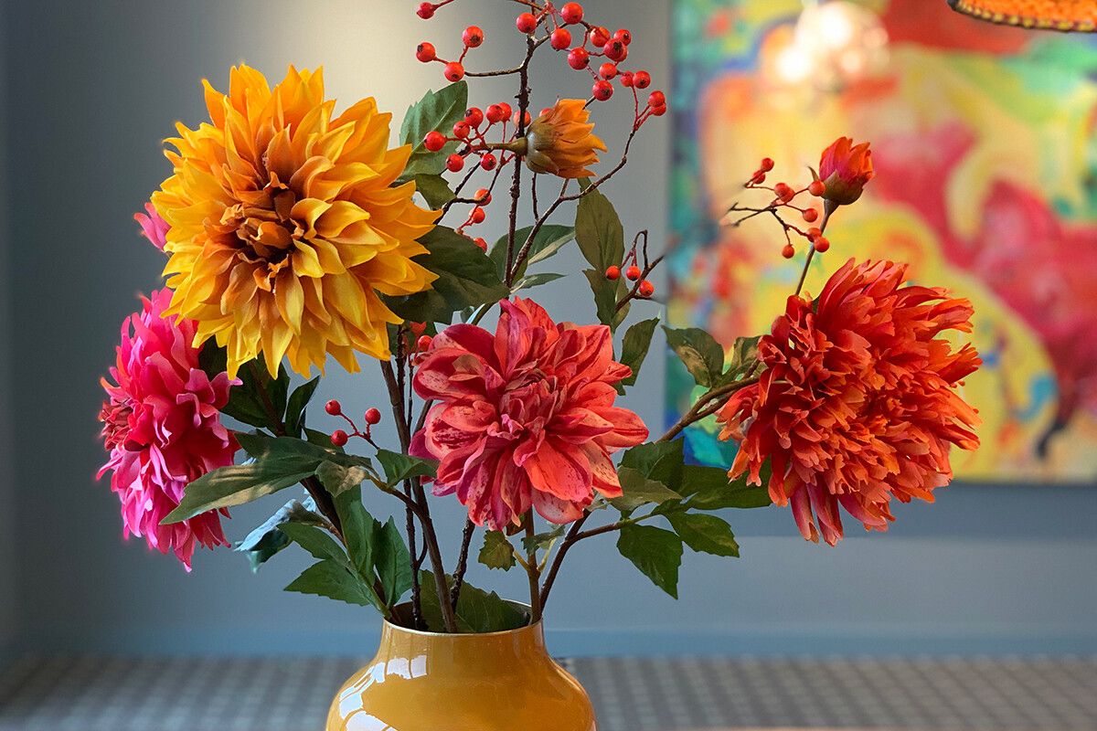 Cheerful Dahlia Pip Flowers