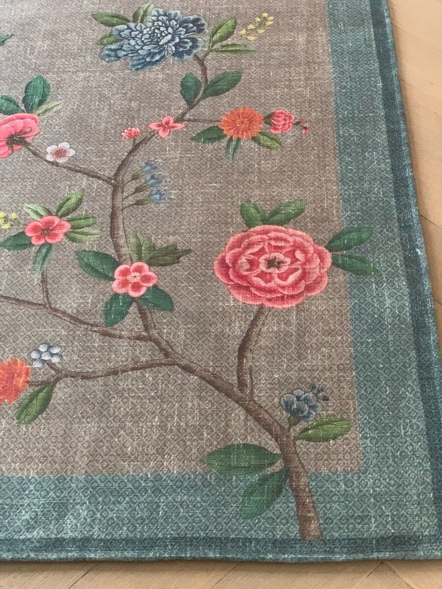 Vloerkleed Good Morning by Pip Khaki/Blauw