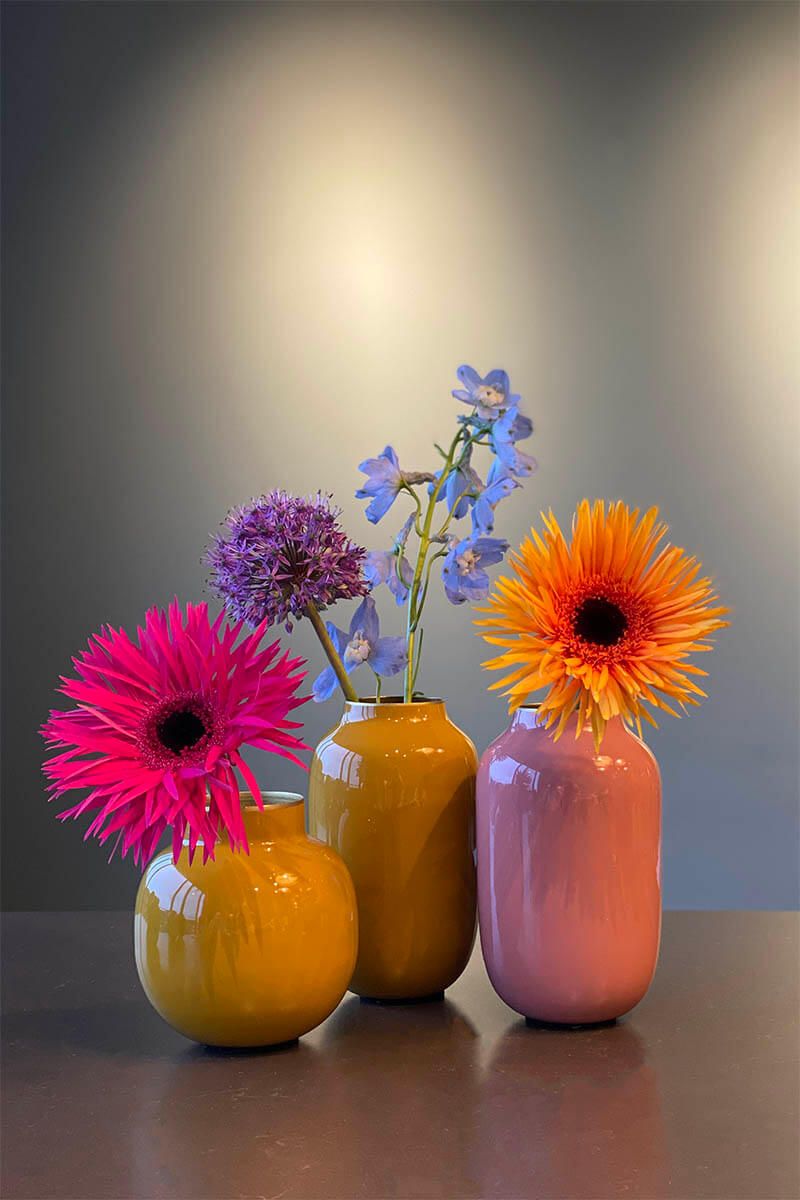 Oval Mini Vase Yellow 14 cm