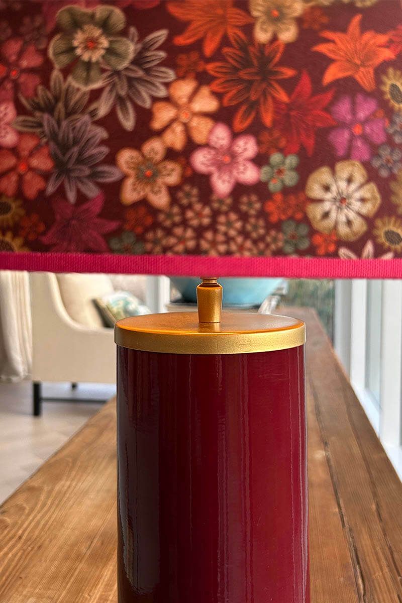 Lamp base by Pip Dark Red Small