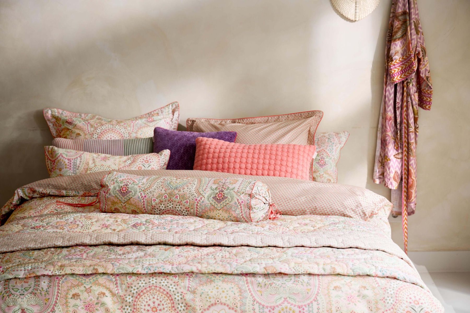 Quilt Jabali Flower Koralle