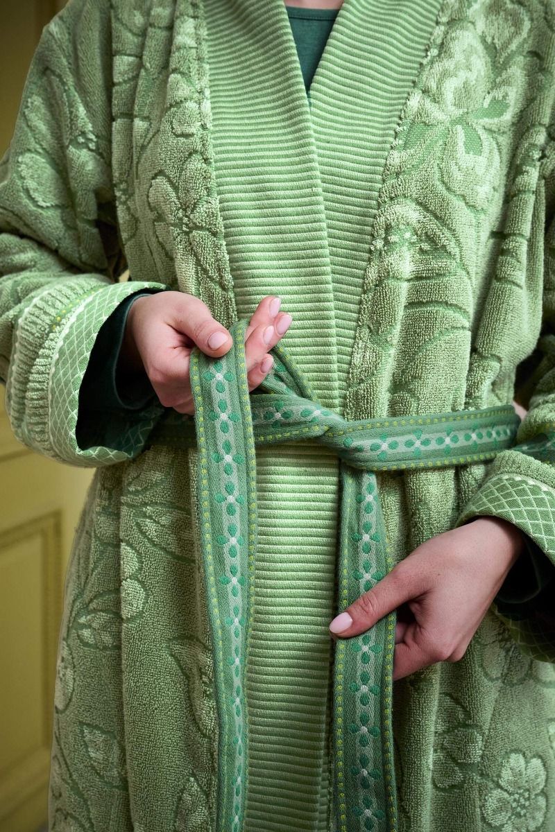 Peignoir Jasmin Jacquard Vert