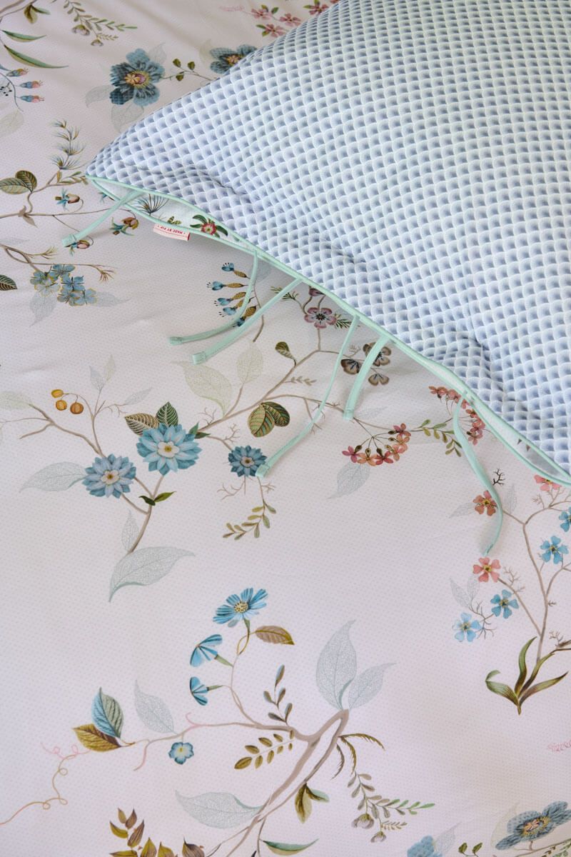 Duvet Cover Set Kawai Flower White