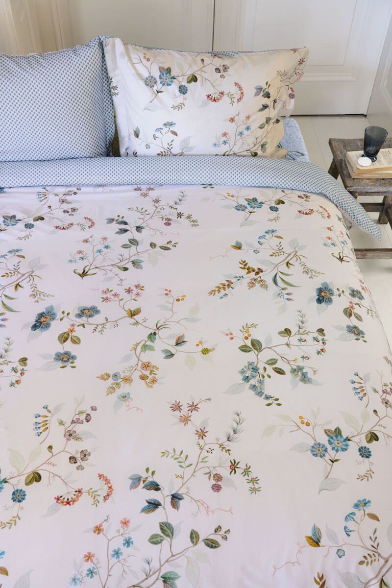 Duvet Cover Set Kawai Flower White