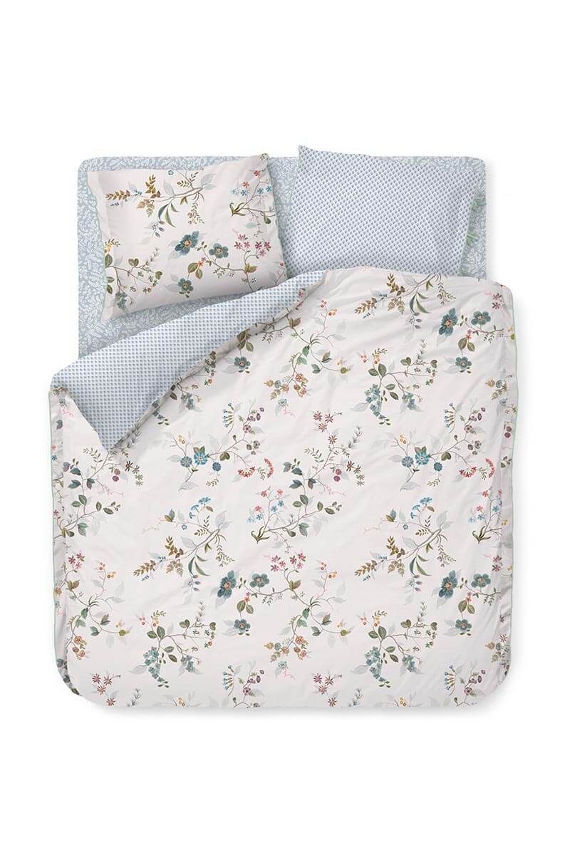 Duvet Cover Set Kawai Flower White