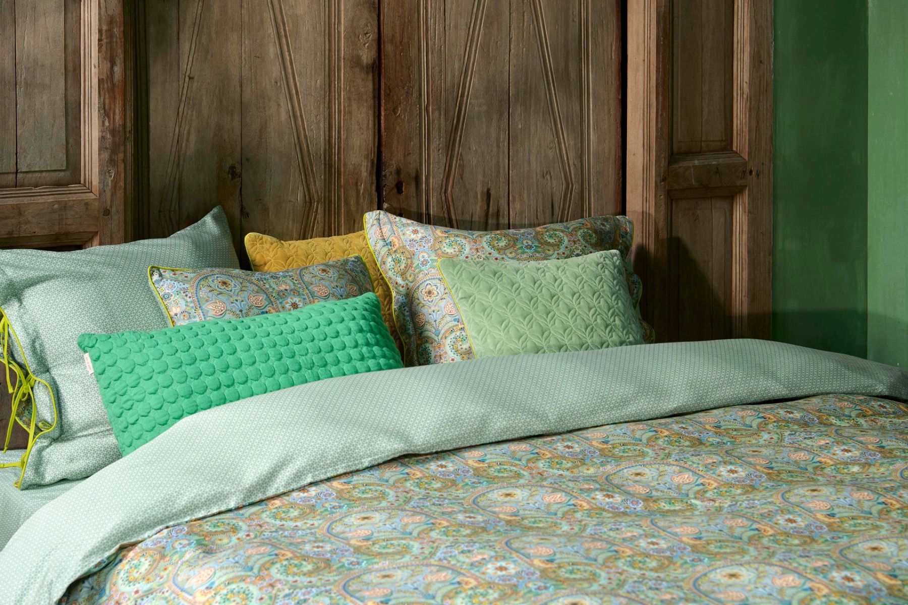 Ensemble housse de couette Kikoy Vert