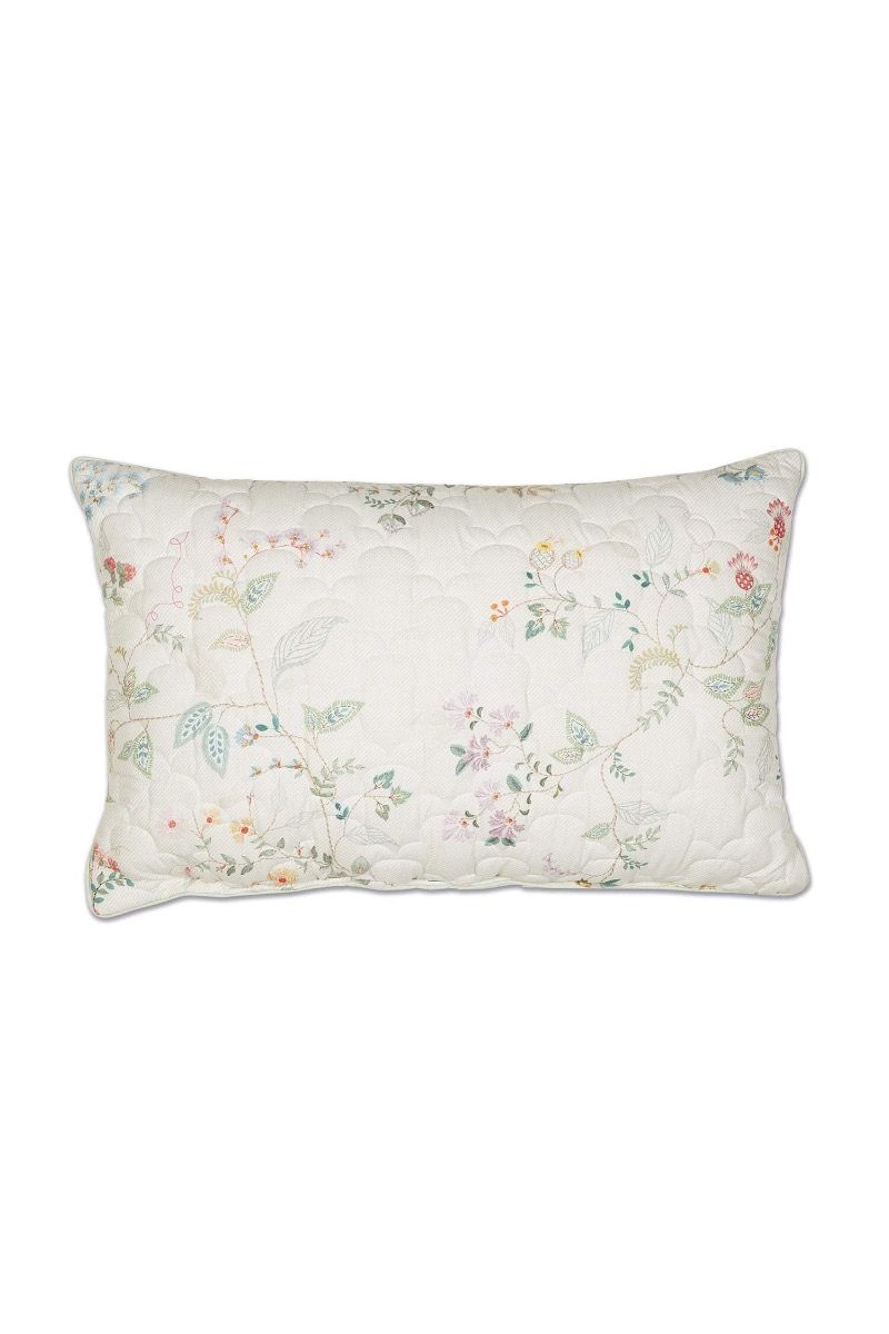 Quilted Zierkissen Kili Flower Weiss