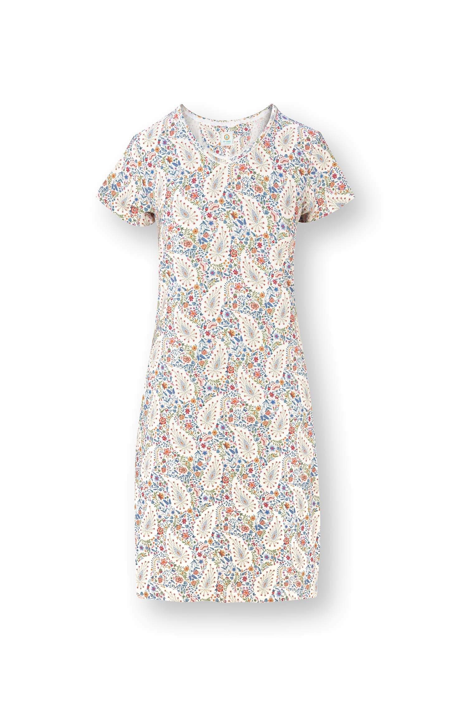 Djoy Nachthemd Korte Mouw Kairi Bloom Blauw